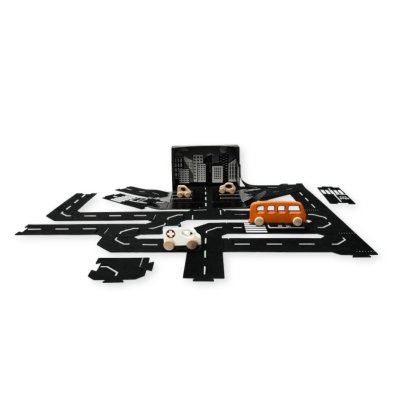 ToddleRoad Silikonové puzzle flexibilní silnice - Metropole, 26 ks - obrázek