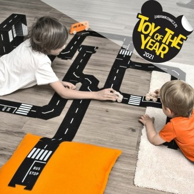 ToddleRoad Silikonové puzzle flexibilní silnice - Metropole, 26 ks - obrázek