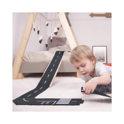 ToddleRoad Silikonové puzzle flexibilní silnice - Autobusová zastávka, 2 ks - obrázek