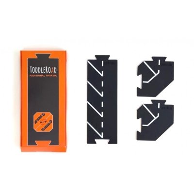 ToddleRoad Silikonové puzzle flexibilní silnice - Mini parkoviště, 3 ks - obrázek