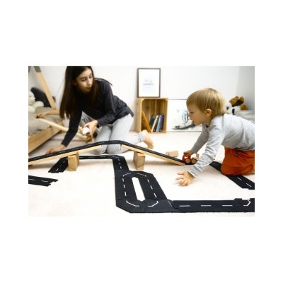 ToddleRoad Silikonové puzzle flexibilní silnice - Křižovatky, 2 ks - obrázek