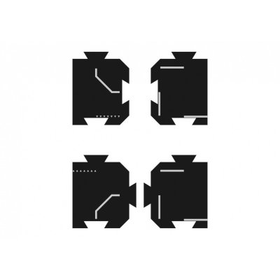 ToddleRoad Silikonové puzzle flexibilní silnice - Křižovatky, 2 ks