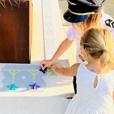 ToddleRoad Silikonové puzzle flexibilní silnice - Letiště, 14 ks