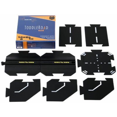 ToddleRoad Silikonové puzzle flexibilní silnice - Železniční přejezd, 8 ks - obrázek