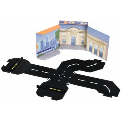 ToddleRoad Silikonové puzzle flexibilní silnice - Železniční přejezd, 8 ks
