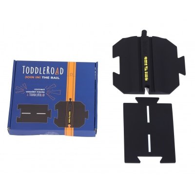 ToddleRoad Silikonové puzzle flexibilní silnice - Železniční přejezd se silnicí, 2 ks - obrázek