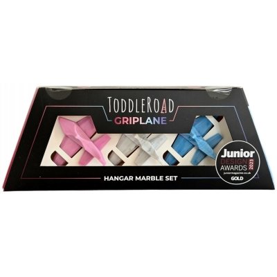 ToddleRoad Ergonomická letadla s funkční krabicí - Hangár Marble, 3 ks - obrázek