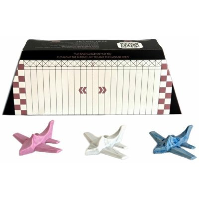 ToddleRoad Ergonomická letadla s funkční krabicí - Hangár Marble, 3 ks - obrázek