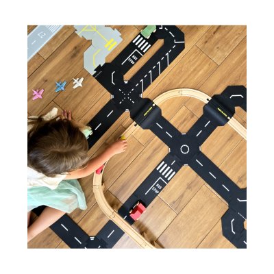 ToddleRoad Ergonomická letadla s funkční krabicí - Hangár Marble, 3 ks - obrázek