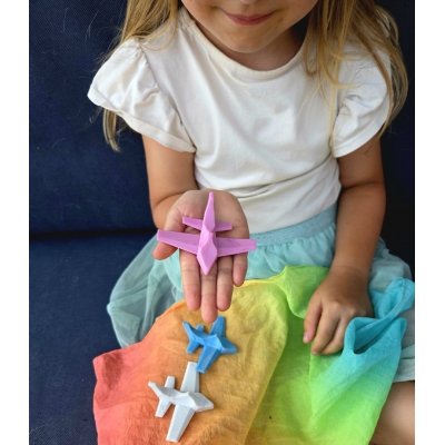 ToddleRoad Ergonomická letadla s funkční krabicí - Hangár Marble, 3 ks - obrázek