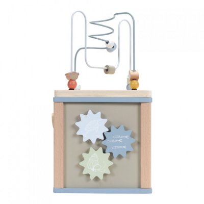 Little Dutch dřevěná aktivní kostka - Ocean Blue - obrázek