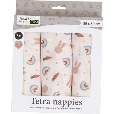 FreeOn Bubaba Látkové pleny 3 ks - Carrots and Rainbow - obrázek