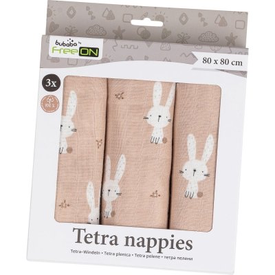 FreeOn Bubaba Látkové pleny 3 ks - Beige Bunnys - obrázek