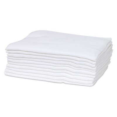 FreeOn Bubaba Mušelínové látkové pleny - Bílé, 10 ks