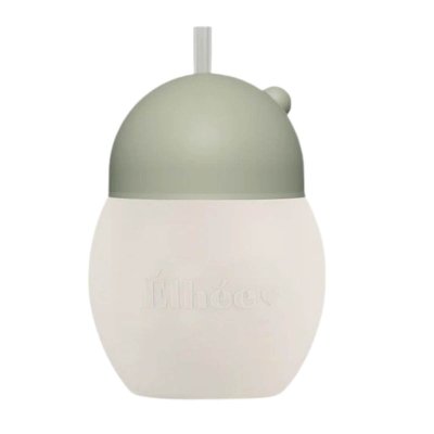 Élhée Učící hrnek s brčkem Coconut 240 ml - Sand Sage