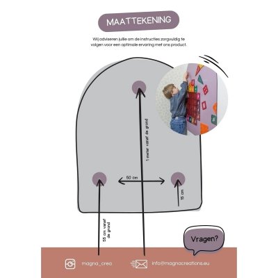 Magna Creations Bow Magnetická tabule - Purple - obrázek