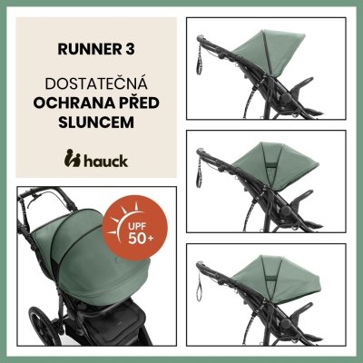 Hauck Runner 3 Sporťák s ruční brzdou - Jungle Green - obrázek