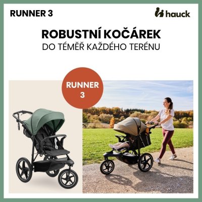 Hauck Runner 3 Sporťák s ruční brzdou - Jungle Green - obrázek