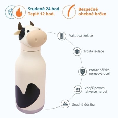 Asobu Bestie Termoláhev 460 ml - Willow the Cow - obrázek