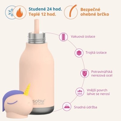 Asobu Bestie Termoláhev 460 ml - Sparkle the Unicorn - obrázek