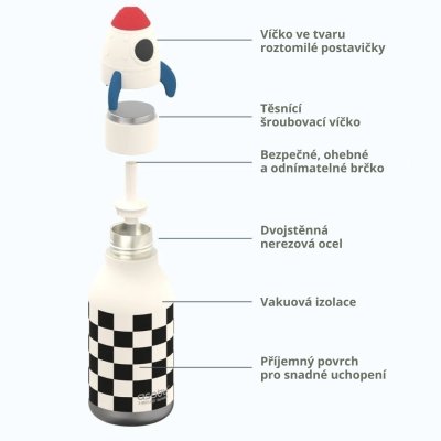 Asobu Bestie Termoláhev 460 ml - Rocketship - obrázek