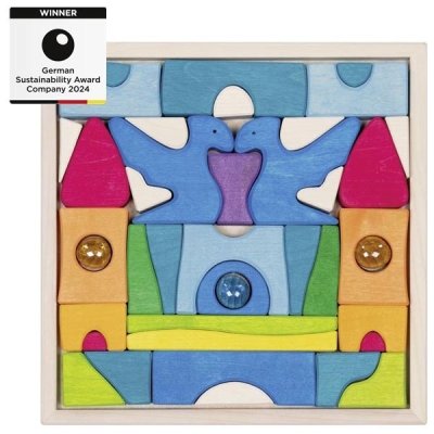 Goki Dřevěné stavební puzzle - Hrad Funkelstein