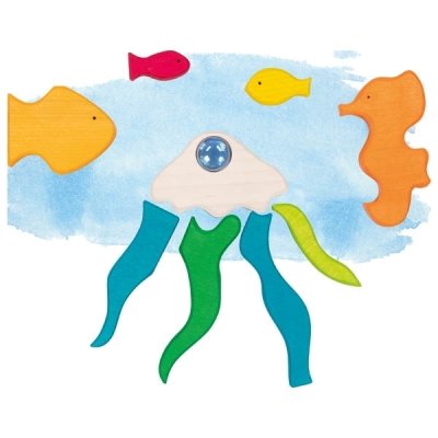 Goki Dřevěné stavební puzzle - Meeresleuchten - obrázek