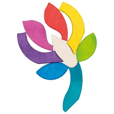 Goki Dřevěné stavební puzzle - Motýl Mariposa - obrázek