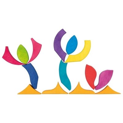 Goki Dřevěné stavební puzzle - Motýl Mariposa - obrázek