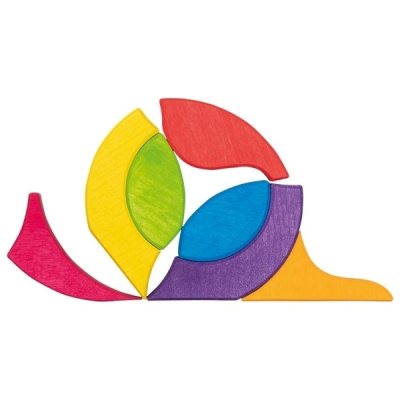 Goki Dřevěné stavební puzzle - Motýl Mariposa - obrázek