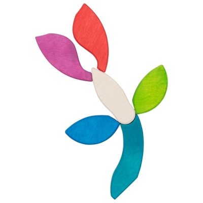 Goki Dřevěné stavební puzzle - Motýl Mariposa - obrázek