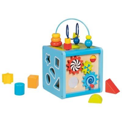 Goki Dřevěná aktivní a motorická kostka