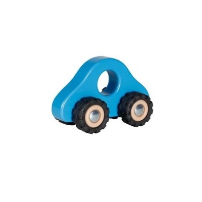 Goki Dřevěné autíčko s gumovými koly - Modré