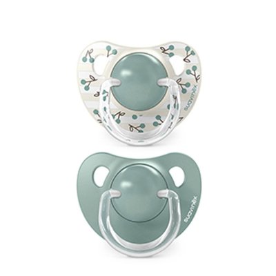 Suavinex Birdies Dudlík anatomický silikon 18 m+, 2ks - Zelený