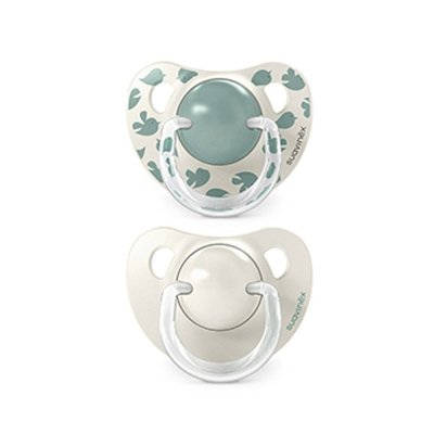 Suavinex Birdies Dudlík anatomický silikon 6 - 18 m, 2 ks - Zelený