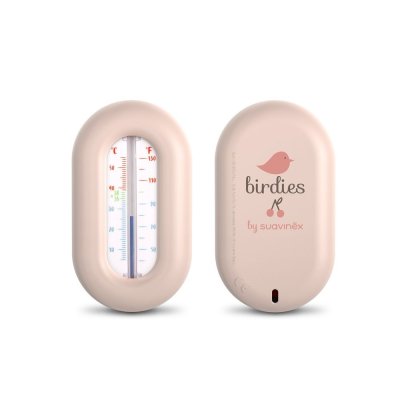 Suavinex Birdies Teploměr do vany - Růžový