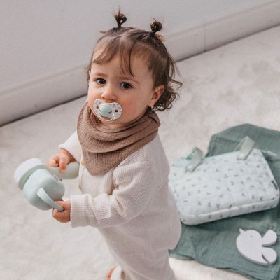 Suavinex Birdies Dudlík fyziologický SX Pro 0 - 6 m, 2 ks - Zelený - obrázek