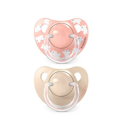 Suavinex Wild & Free Dudlík anatomický silikon 6 - 18 m, 2 ks - Růžový