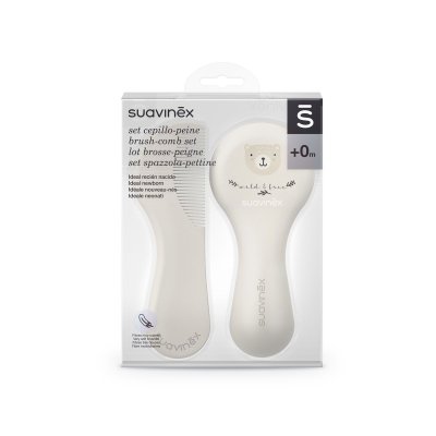 Suavinex Wild & Free Set Hřebínek/Kartáček - Krémová - obrázek