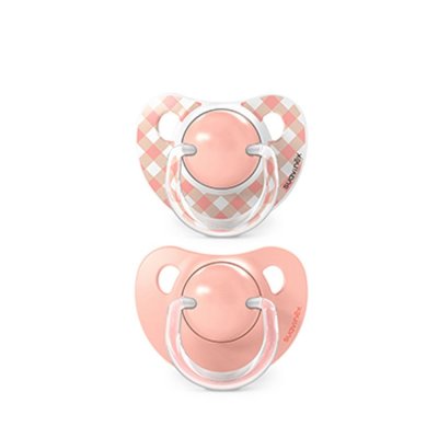 Suavinex Wild & Free Dudlík anatomický silikon 0 - 6 m, 2 ks - Růžový