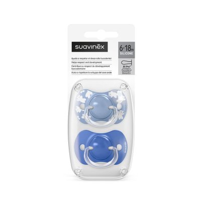 Suavinex Wild & Free Dudlík fyziologický SX Pro 6 - 18 m, 2 ks - Modrý - obrázek