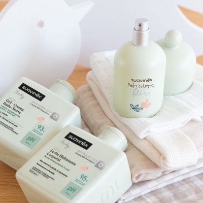 Suavinex Set Hydratační emulze + Krémový mycí gel + Kolínská - Bliss, 100 ml - obrázek