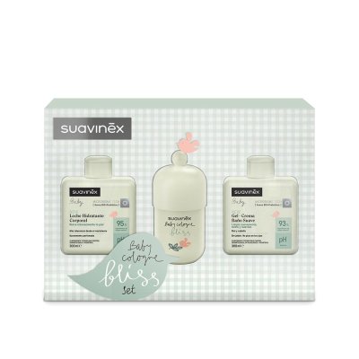 Suavinex Set Hydratační emulze + Krémový mycí gel + Kolínská - Bliss, 100 ml - obrázek