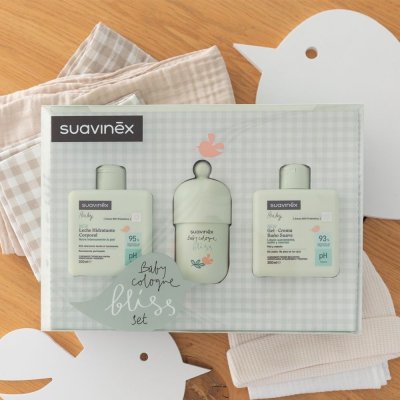 Suavinex Set Hydratační emulze + Krémový mycí gel + Kolínská - Bliss, 100 ml - obrázek