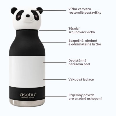 Asobu Bestie Termoláhev 460 ml - Mai the Panda - obrázek