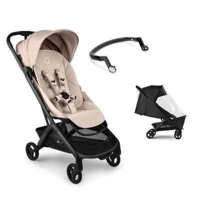 Bugaboo Butterfly 2 + Pláštěnka + Bezpečnostní madlo - Desert Taupe