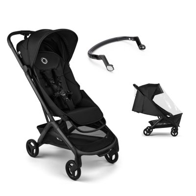 Bugaboo Butterfly 2 + Pláštěnka + Bezpečnostní madlo - Midnight Black