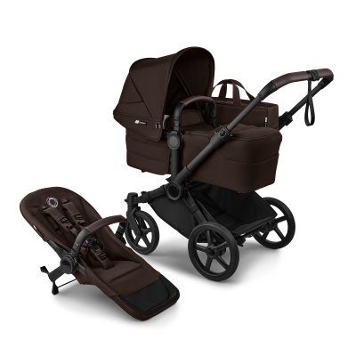 Bugaboo Donkey6 Kompletní kočárek - Black/Cocoa Brown