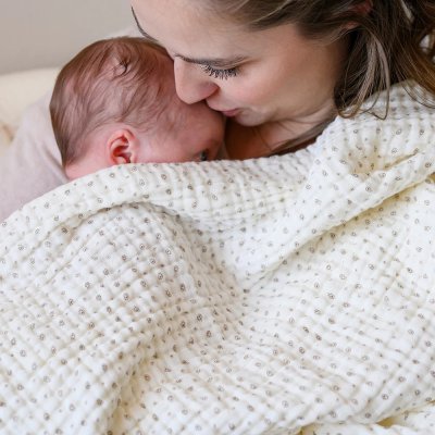 Cam Cam Copenhagen Mušelínová deka pro miminko GOTS - Rowan - obrázek