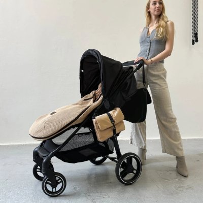 Pinkie Lehký fusak s podélnými otvory Knit - Sand - obrázek